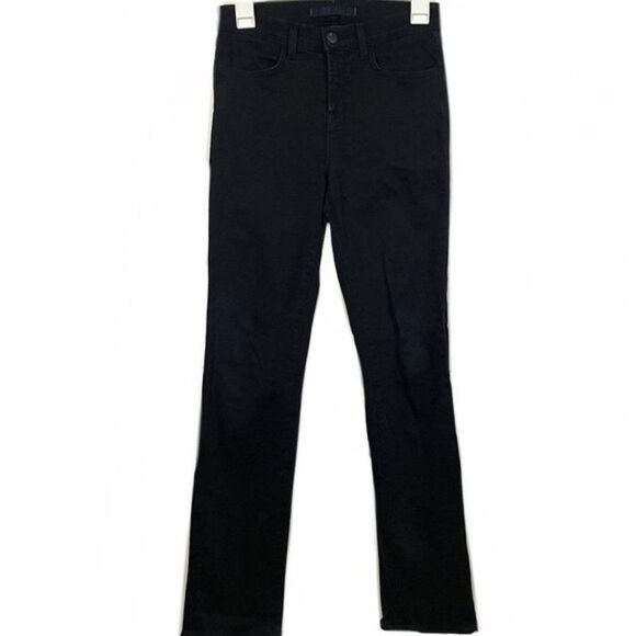 J Brand Hewson Black Straight Leg High Rise Jeans - Picture 1 of 6